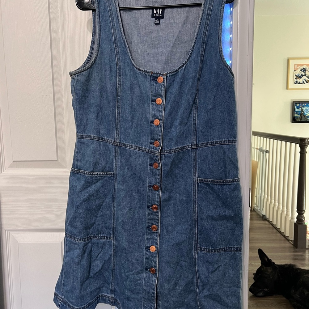 GAP Blue Denim Sleeveless Dress